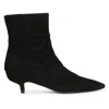 Saint G Florino Slouch Pointed Toe Kitten Heel Bootie In Black