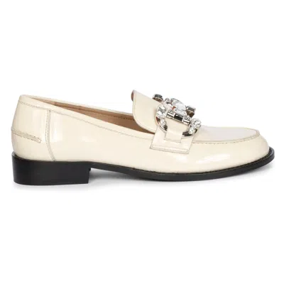 SAINT G WOMEN'S SAINT G - LIVIA PATENT LOAFERS FOOTWEAR - OFF WHITE