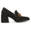Saint G Women's  Vera Suede - Heeled Loafers - Black In Black