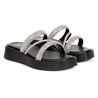 SAINT G WOMEN'S VIVI BLU - REN - FLATS - BLACK / SILVER