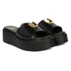 Saint G Senna Platform Wedge Slide Sandal In Black
