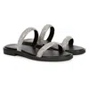 Saint G Women's Vivi Blu - Zaeneb - Flats - Black / Silver In Silver