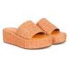 Saint G Betta Platform Wedge Slide Sandal In Yellow/orange