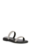 Saint G Zaeneb Slide Sandal In Black/silver