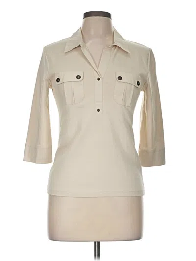 Pre-owned Saint James 3/4 Sleeve Button Down Shirt In White