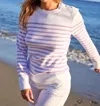 Saint James Avignon Sweater In White/lilac