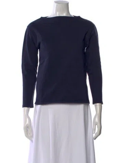 Pre-owned Saint James Bateau Neckline Long Sleeve T-shirt In Blue