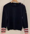 Saint James Camaret Sweater In Navy/multi