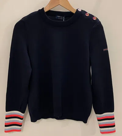 Saint James Camaret Sweater In Navy/multi