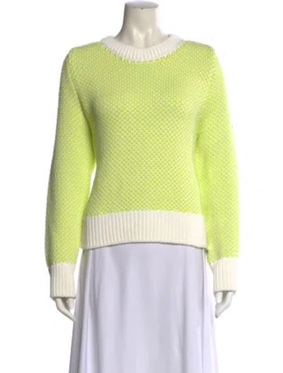 Pre-owned Saint James Colorblock Pattern Crew Neck Sweater In Green