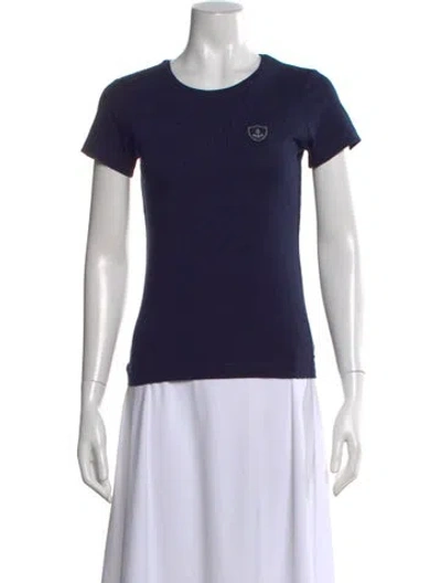 Pre-owned Saint James Crew Neck Short Sleeve T-shirt In Blue