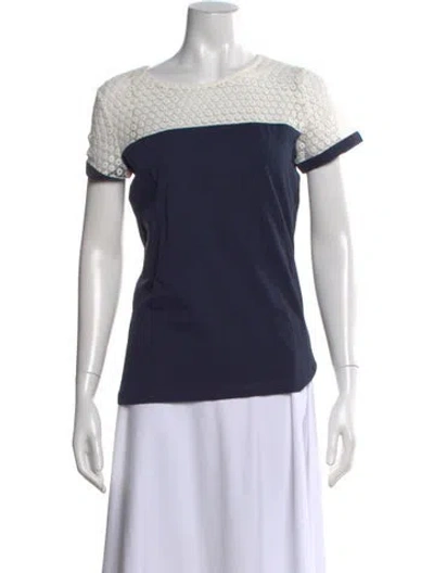 Pre-owned Saint James Crew Neck Short Sleeve T-shirt In Blue