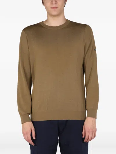 Saint James Crew Neck Sweater In Brown