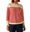 Saint James Ecrins Striped Jumper In Ecume/tulipe In Multi