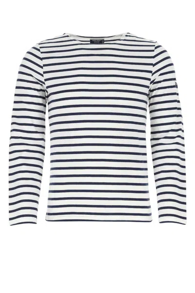 Saint James Embroidered Cotton Minquiers Modern T-shirt In White