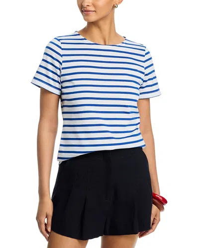 Saint James Etrille Ii Striped Tee In Blue