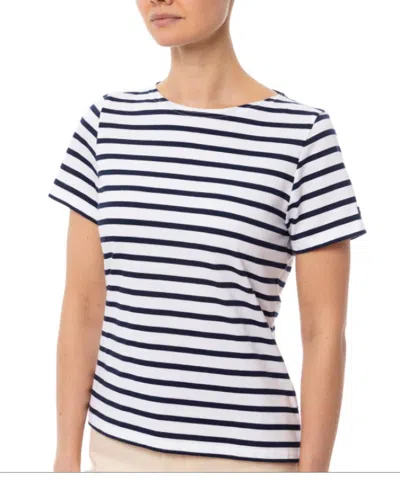 Saint James Etrille Ii T-shirt In Neige Oygene In Multi