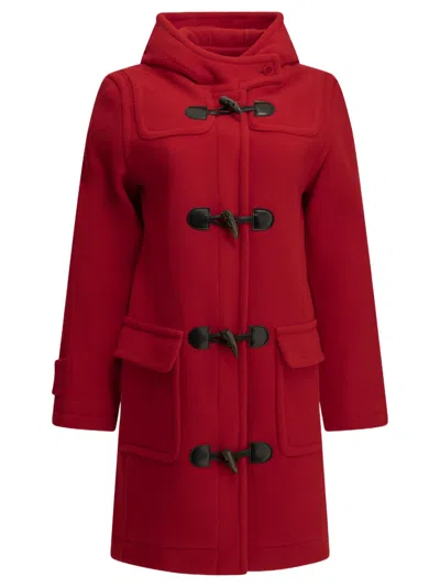 Saint James Hooded Coat In Red