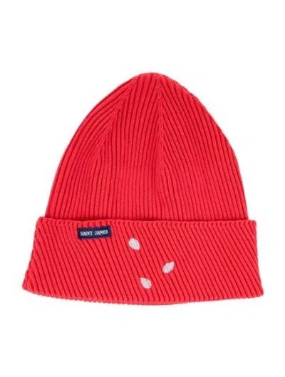 Pre-owned Saint James Knit Beanie In Red