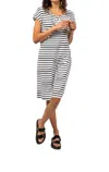 Saint James Lanveoc Dress With Drawstrings In White/navy In White