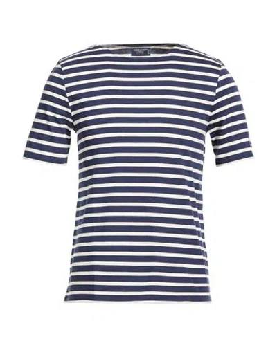 Saint James L'atelier Man T-shirt Navy Size Xl Cotton In Multi