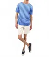 Saint James Levant Modern Tee In Mer/neige In Blue