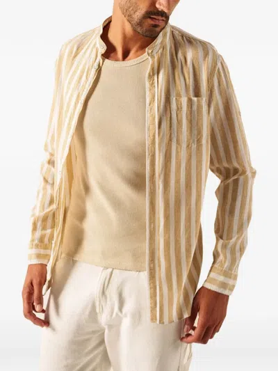 Saint James Liam Striped Shirt In Gold
