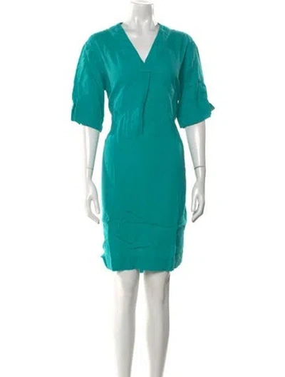 Pre-owned Saint James Linen Knee-length Dress In Green