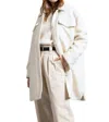 Saint James Loelia Coat In Winter White In White