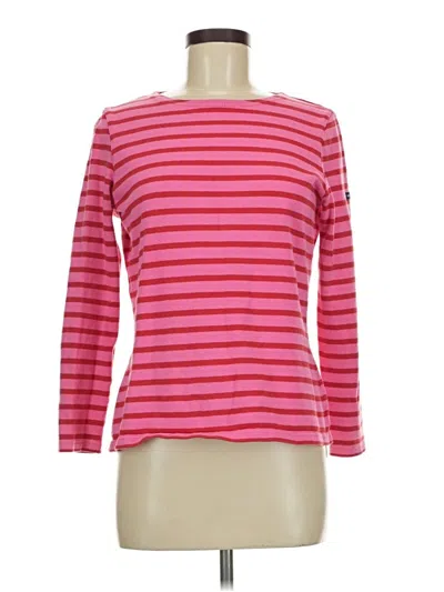 Pre-owned Saint James Long Sleeve Top Pink Boatneck Tops