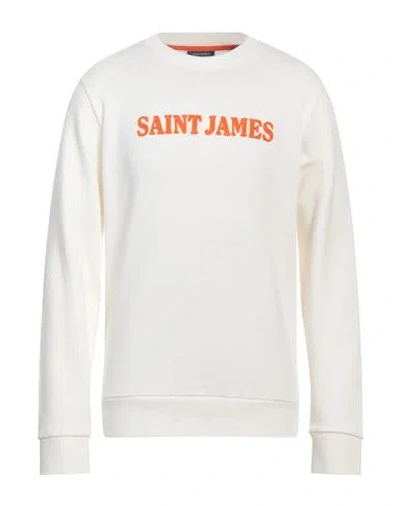 Saint James Man Sweatshirt Ivory Size M Cotton In Gray