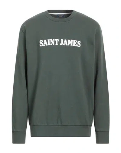 Saint James Man Sweatshirt Military Green Size Xl Cotton