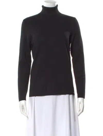 Pre-owned Saint James Merino Wool Turtleneck Sweater W/ Tags In Black