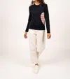 Saint James Merville Sweater In Navy/white/red
