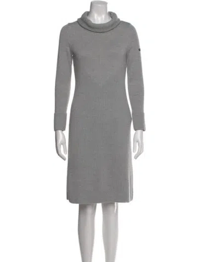 Pre-owned Saint James Mock Neck Knee-length Dress In Gray