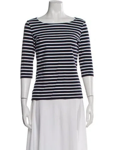 Pre-owned Saint James Nylon Striped Top In Blue