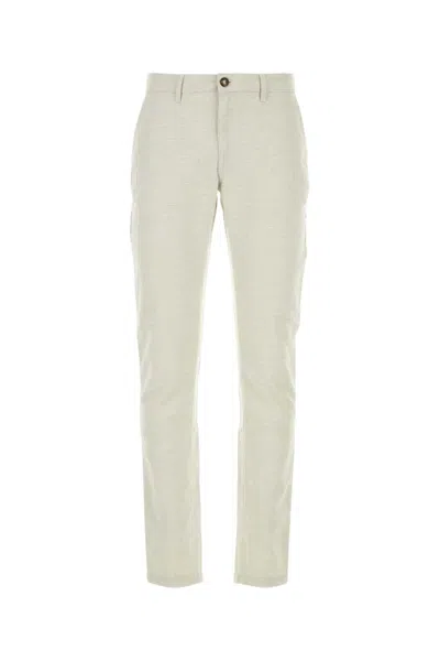 SAINT JAMES OF WHITE COTTON BLEND PANT