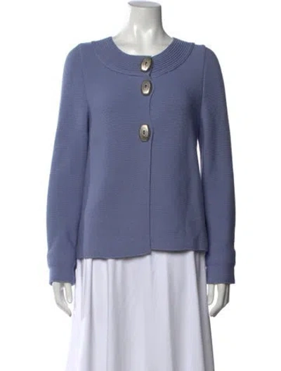 Pre-owned Saint James Open Front Sweater In Blue