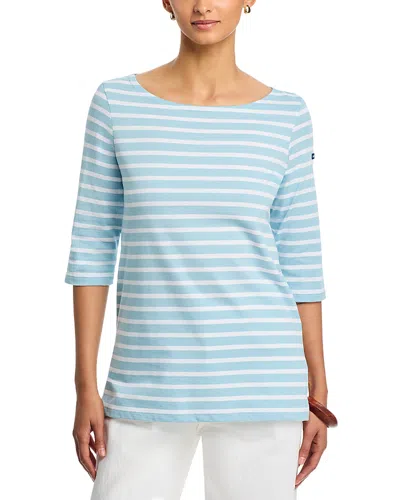 Saint James Phare Cotton Tee In Blue