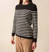 Saint James Rochefort Striped Sailor Jumper In Anthracite/ecume In Multi