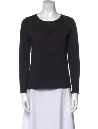 Pre-owned Saint James Scoop Neck Long Sleeve Sweatshirt In Blue