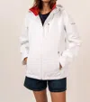 Saint James Ste Donna Rainjacket In White/orange In Multi