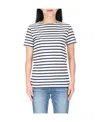 Saint James Stripe Detail Short-sleeved T-shirt In White