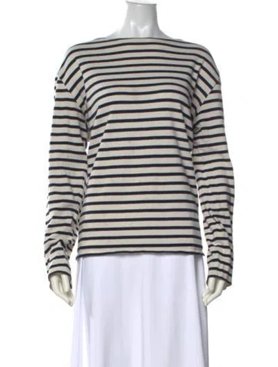 Pre-owned Saint James Striped Bateau Neckline Sweater In Multi