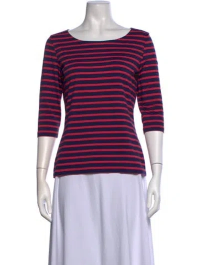 Pre-owned Saint James Striped Bateau Neckline Top In Multicolor