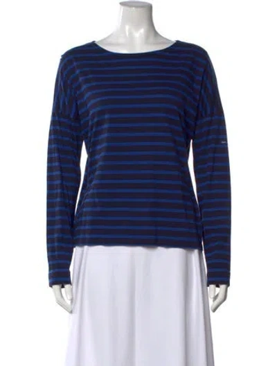 Pre-owned Saint James Striped Crew Neck Sweater In Blue