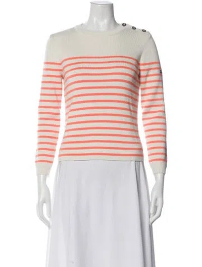 Pre-owned Saint James Striped Crew Neck Sweater In Neutral