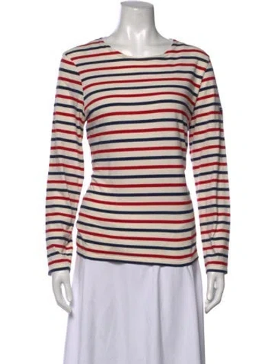 Pre-owned Saint James Striped Crew Neck Sweater In Neutrals