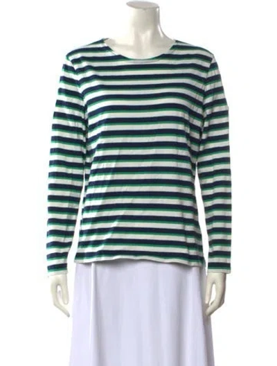 Pre-owned Saint James Striped Crew Neck Sweatshirt In Blue