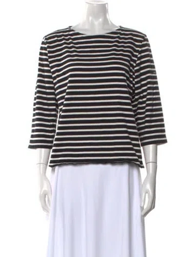 Pre-owned Saint James Striped Crew Neck Top In Blue